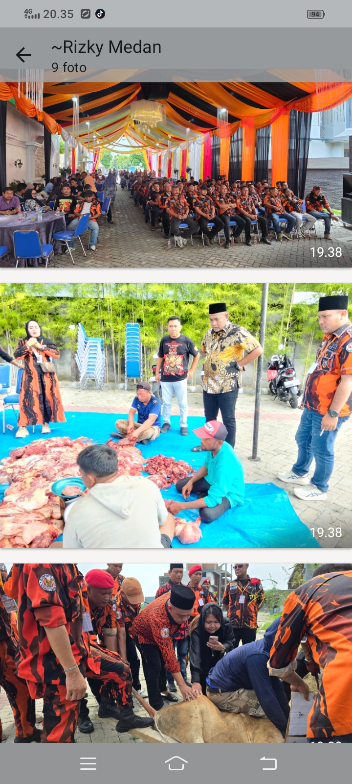 Pemuda Pancasila Deli Serdang Sembelih 9 Hewan Kurban