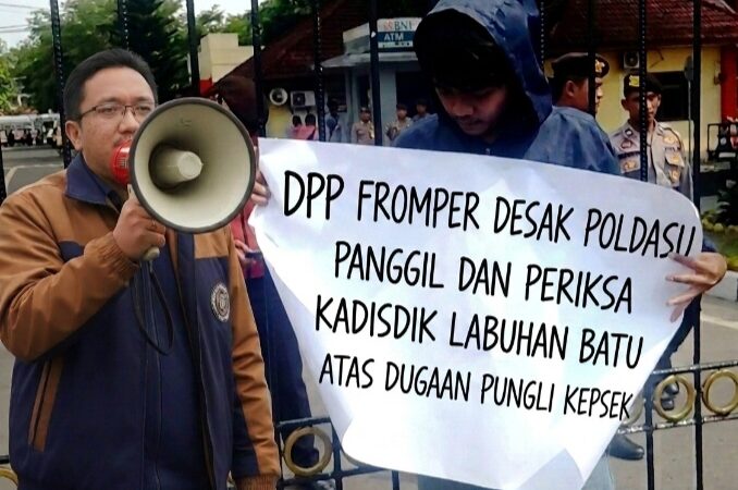 DPP FROMPER Desak Poldasu Panggil Dan Periksa Kadisdik Labuhan Batu Atas Dugaan Pungli Kepsek
