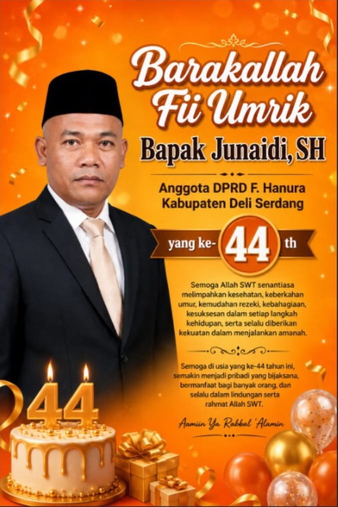 Junaidi SH, Ketua PP Deli Serdang Rayakan HUT ke-44 Bersama Sahabat dan Anak Yatim Piatu