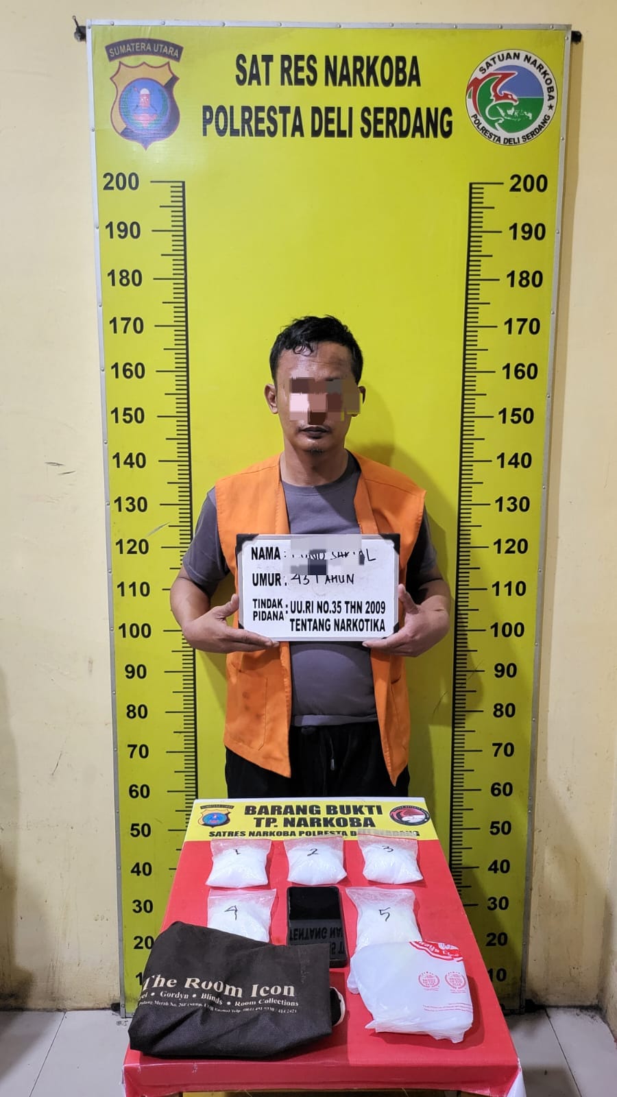 1/2 Kg Sabu Siap Edar di Gagalkan Sat Narkoba polres Deli Serdang
