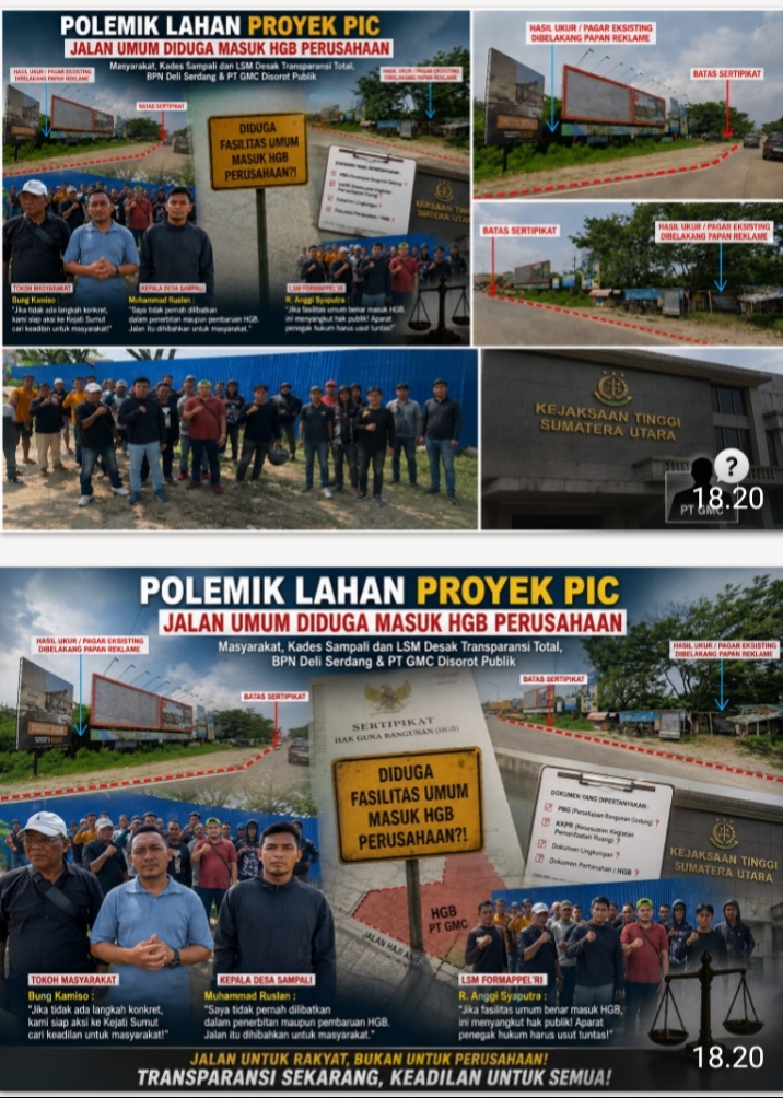 Jalan Haji Anif Diduga Masuk HGB PT GMC, Masyarakat Pertanyakan Legalitas Perizinan Proyek Pesona Indah Cemara