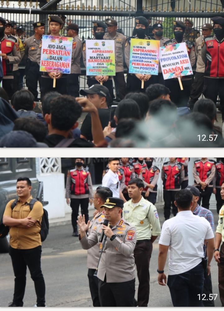 Kapolrestabes Medan Tekankan Personel Tetap Sabar dan Humanis Saat Melayani Aksi Massa KBMN