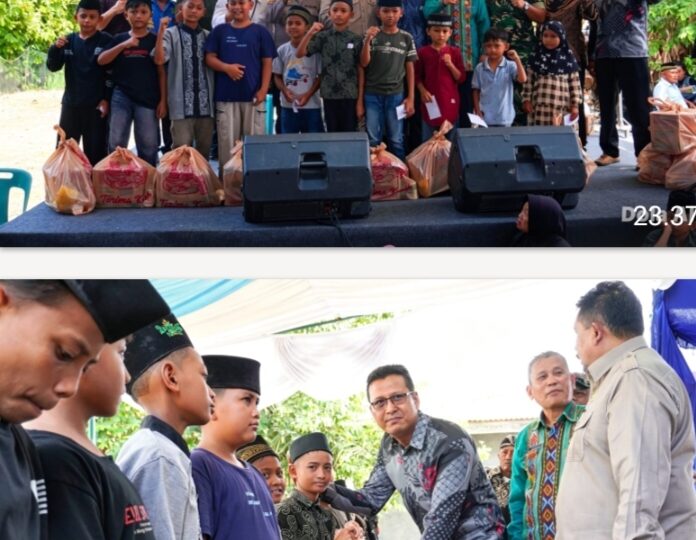 Satgas Elang Biru DPP Garpu Nasdem Bersama PMPKKBSUSU Gelar Syukuran Penutupan Galian C Bantaran Sungai Ular dan Santuni 350 Anak Yatim