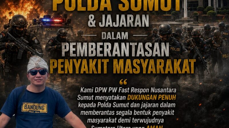 DPW FRN Sumut Dukung Kinerja Polda Sumut dan Jajaran Dalam Pemberantasan Penyakit Masyarakat