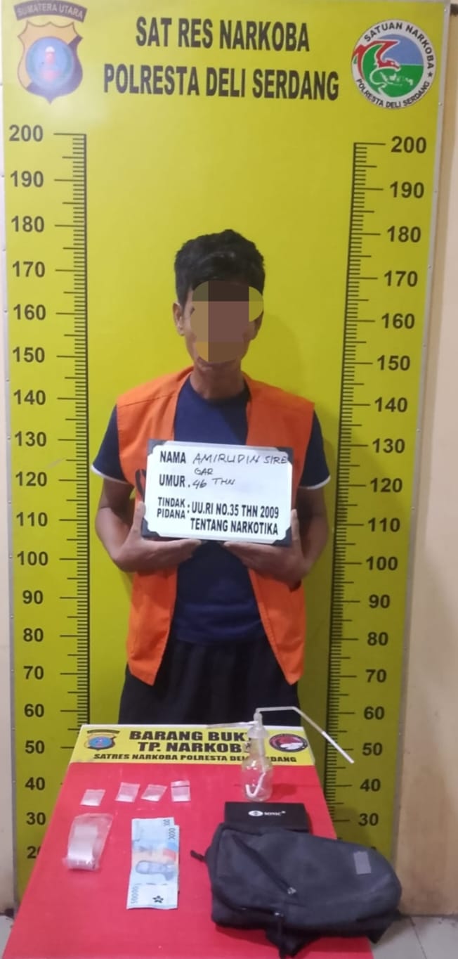 Tak Kenal Lelah Sat Narkoba Polres Deli Serdang Ringkus Pria Pengedar Sabu