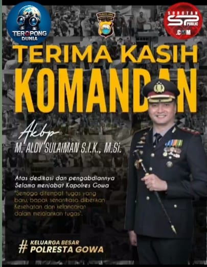 Komunitas Media Online teropongdunia.info bersama sorotonapublic.com Sampaikan Selamat dan Sukses kepada AKBP M. Aldy Sulaiman atas Amanah Jabatan Baru