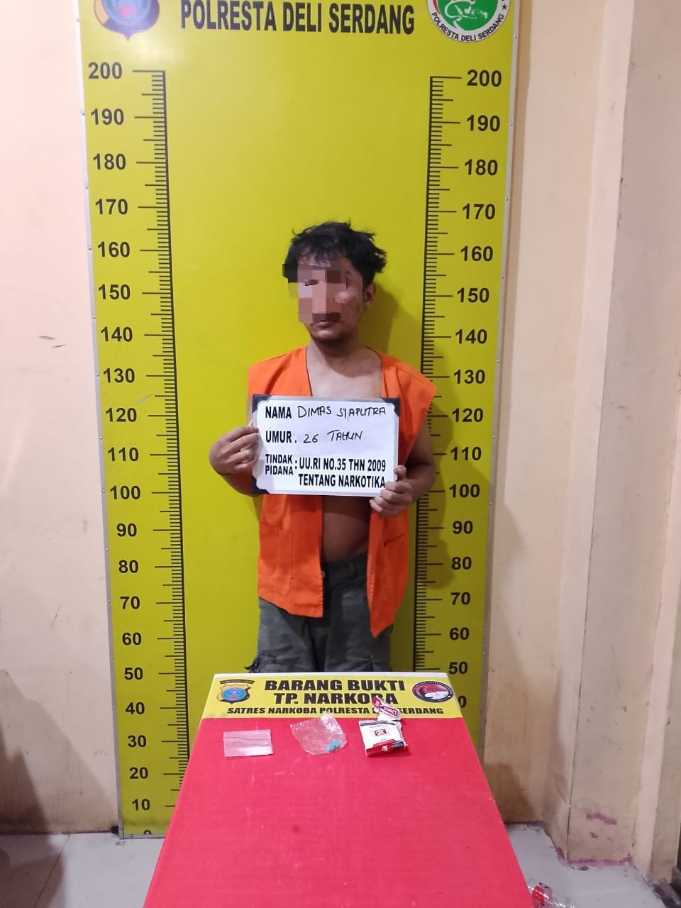 Miliki Sabu dan Coba Kabur, Seorang Pria Dibekuk Satresnarkoba Polresta Deli Serdang dan  Polsek Pagar Merbau