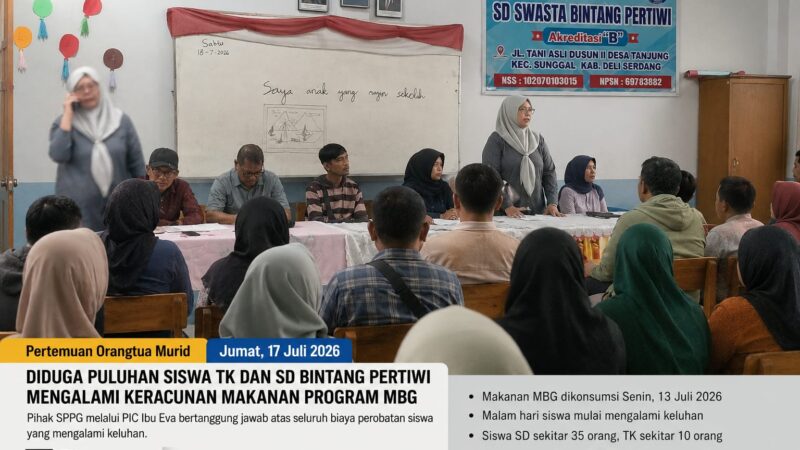 Diduga Puluhan Siswa TK dan SD Swasta Bintang Pertiwi Mengalami Keracunan Usai Mengonsumsi Makanan Program MBG