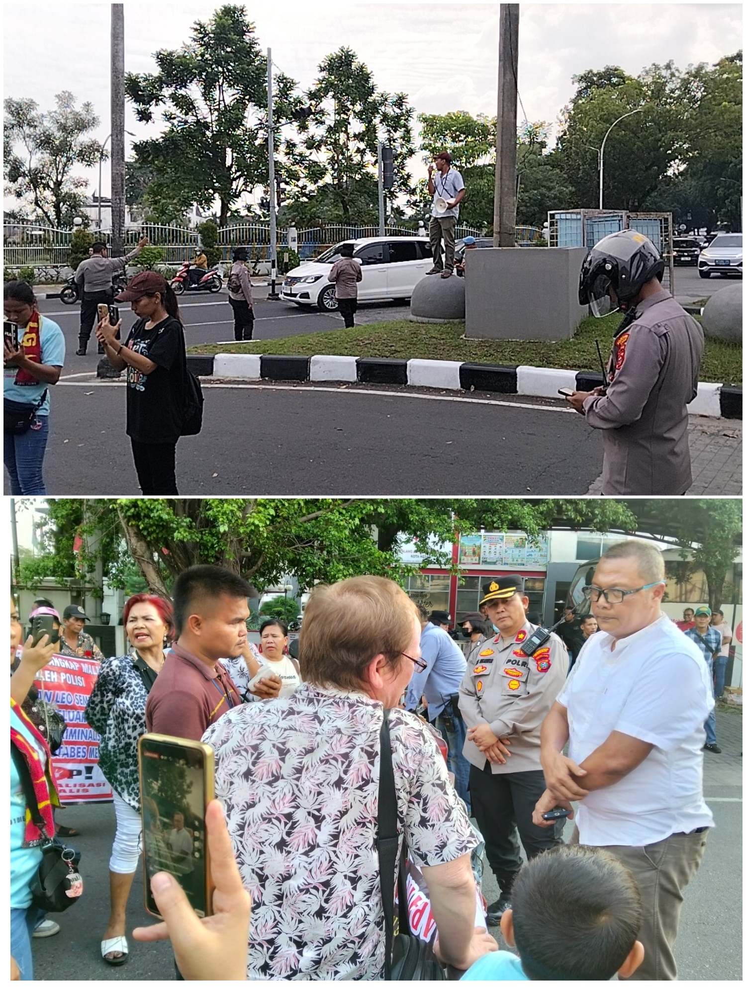 Pengguna Jalan Keluhkan Aksi Unras Ilegal Yang Dipimpin Istri DPO LS, Sebabkan Kemacetan Hampir 1 Km