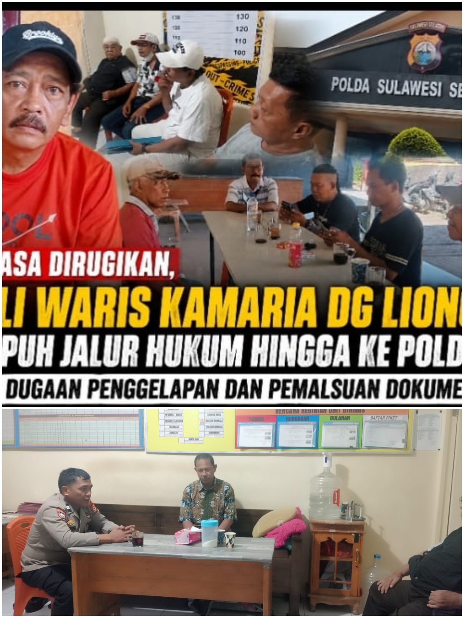 Merasa Dirugikan, Ahli Waris Kamaria Dg Liong Tempuh Jalur Hukum hingga ke Polda atas Dugaan Penggelapan dan Pemalsuan Dokumen