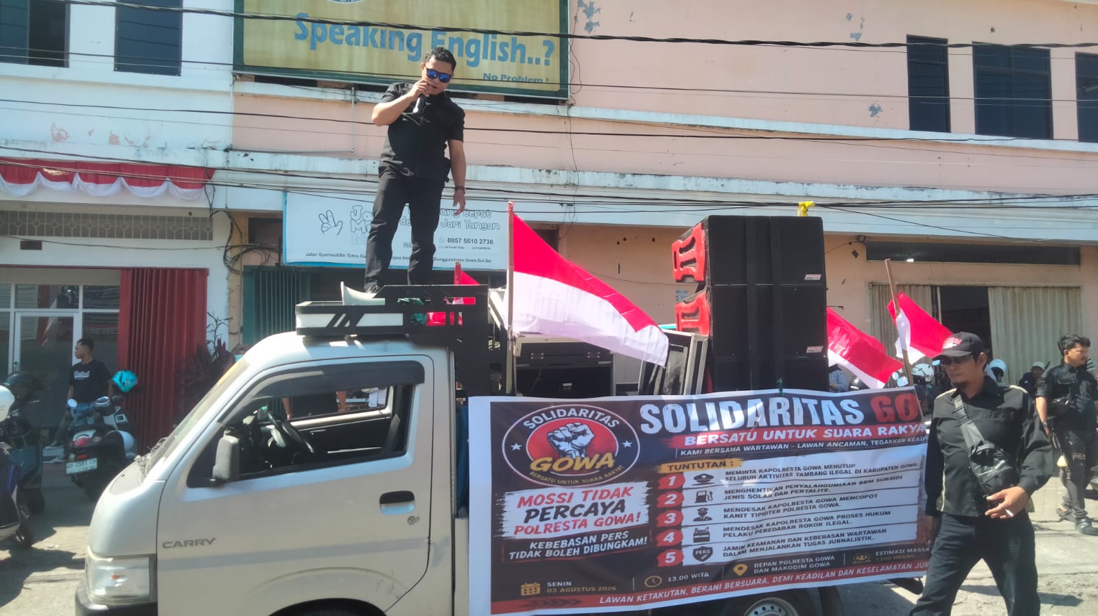 Aksi Unras Jilid II, Solidaritas Gowa Akan Desak Kapolresta Tutup Tambang Liar Dan Copot Kanit Tipidter