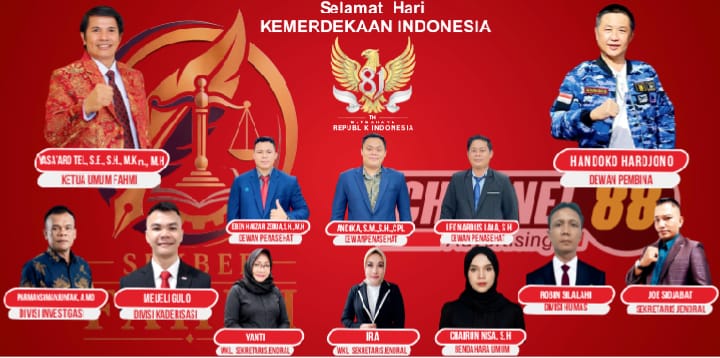Jelang HUT ke-81 RI, SEKBER FAHMI Resmi Berdiri di Sumut, Usung Sinergi Advokat dan Media Kawal Penegakan Hukum