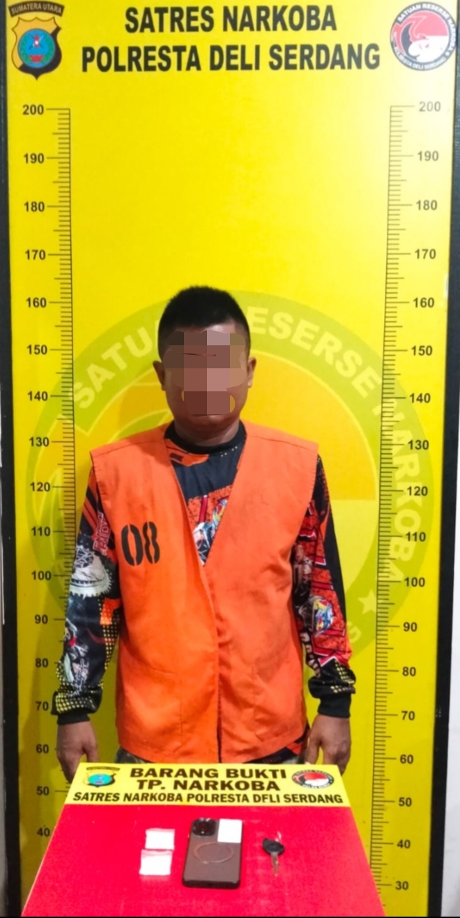 Lagi! Satresnarkoba Polresta Deli Serdang Amankan 9,36 Gram Sabu dan Seorang Tersangka