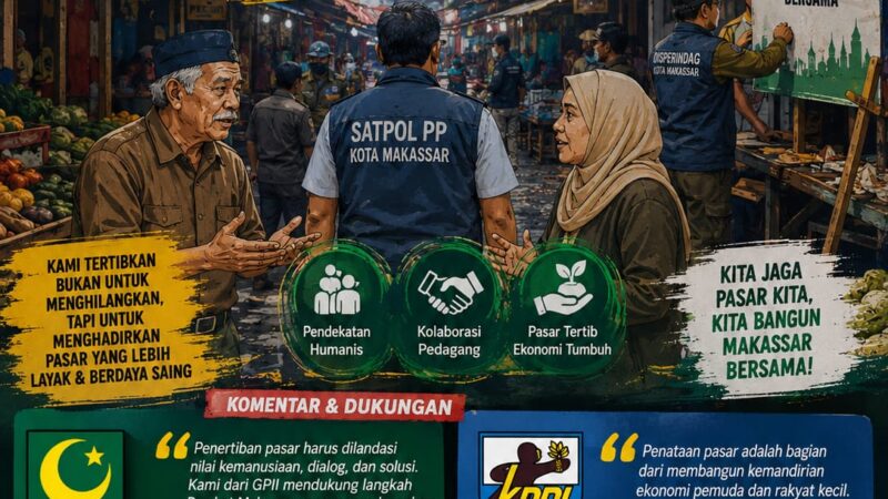 Pedagang Pasar Cidu Berbenah Secara Swadaya, GPII Kota Makassar dan PK KNPI Bontoala : Penataan Tak Harus Dengan Penggusuran