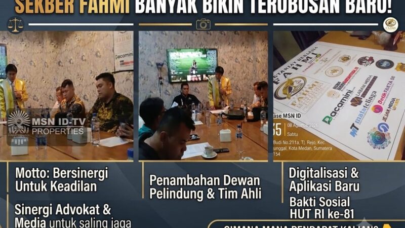 RAPAT KE-2 SEKBER FAHMI: PERKUAT SINERGI ADVOKAT DAN MEDIA, SIAP BENTUK TIM AHLI HINGGA PENGEMBANGAN APLIKASI