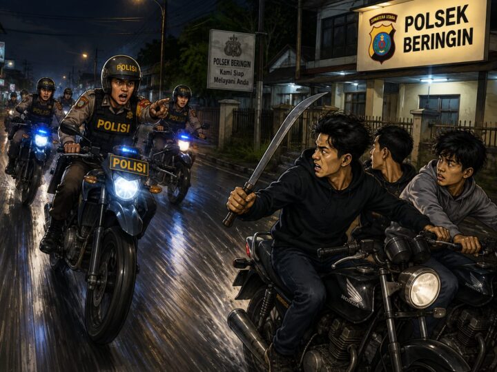 Polsek Beringin Amankan 3 Orang Remaja Diduga Kawanan Geng Motor Bersenjata