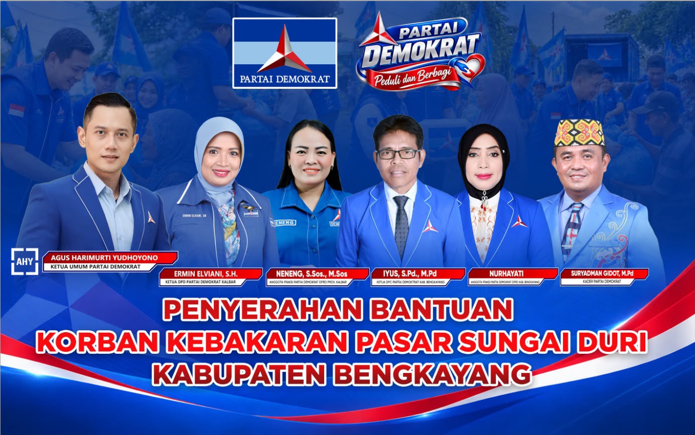 Demokrat Berikan Bantuan Korban Kebakaran Sungai Duri Bengkayang
