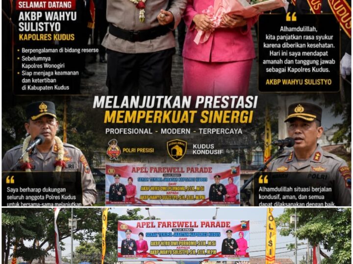 AKBP Wahyu Sulistyo Resmi Nahkodai Polres Kudus, Siap Jaga Kondusivitas Wilayah