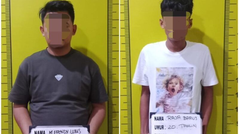 Polresta Deli Serdang Bekuk Dua orang Pengedar Narkoba di Pagar Merbau