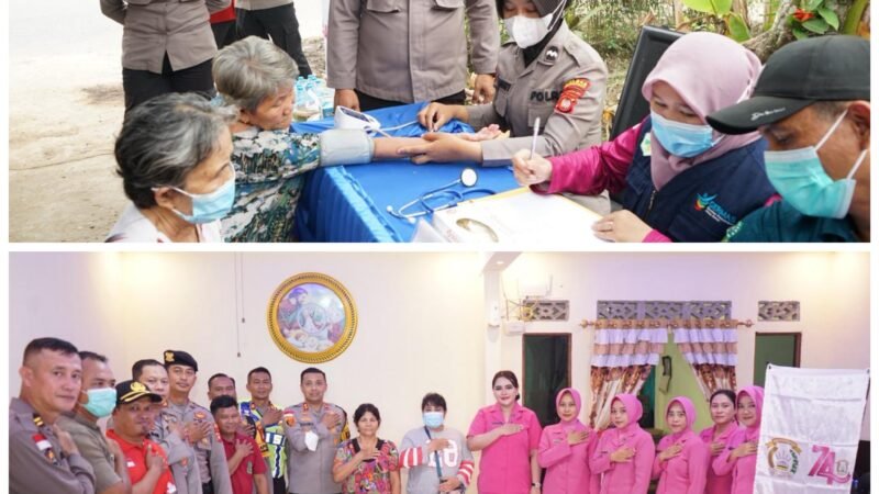Warga Terdampak Karhutla Dapat Pemeriksaan Kesehatan dan Bansos dari Polres Bengkayang