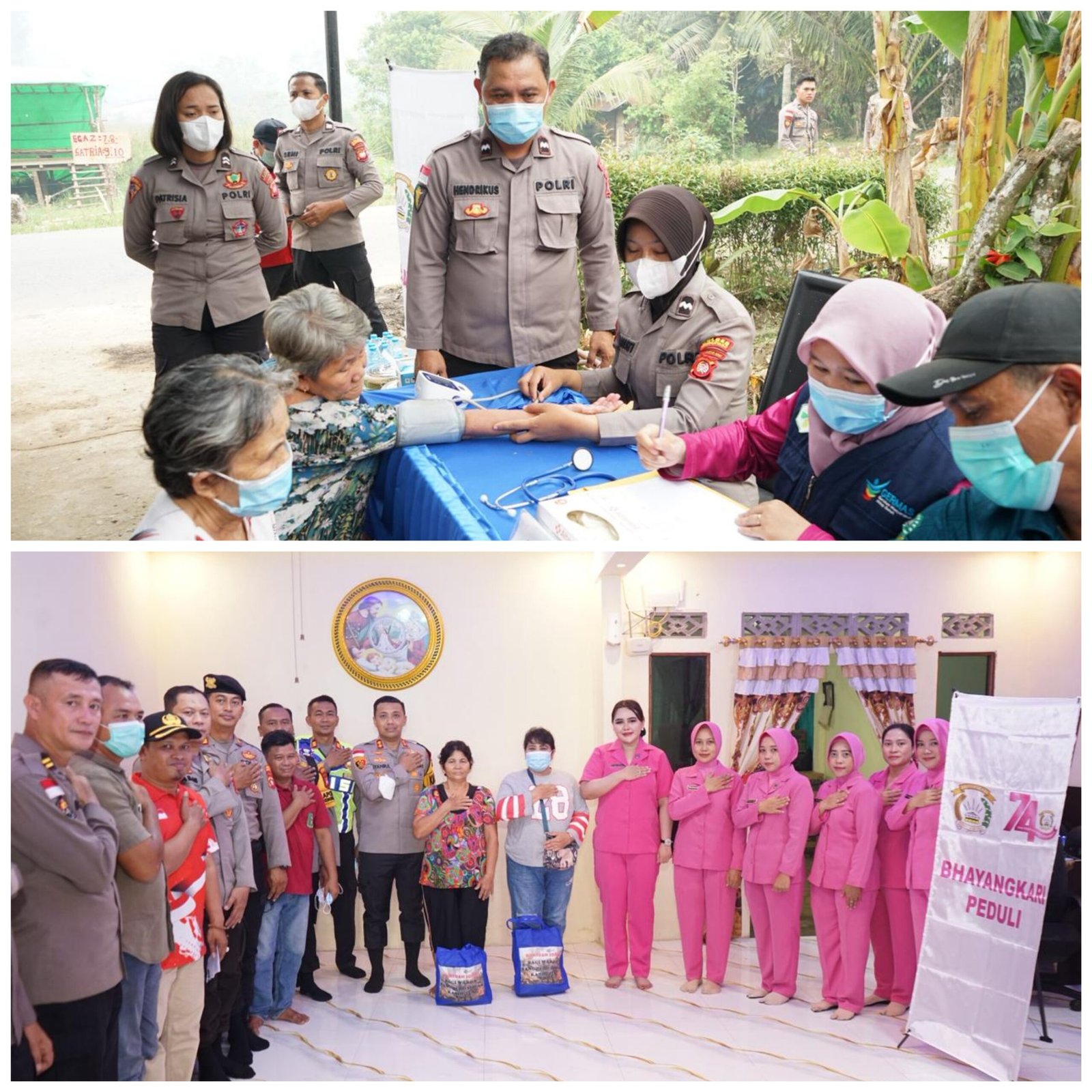 Warga Terdampak Karhutla Dapat Pemeriksaan Kesehatan dan Bansos dari Polres Bengkayang