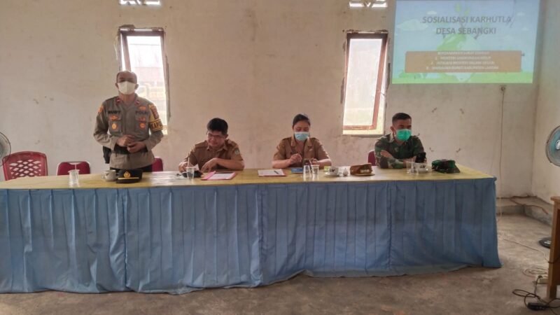 Cegah Karhutla Sejak Dini, Unsur Forkopimcam Sebangki Gencarkan Sosialisasi Aturan dan Kesiapsiagaan