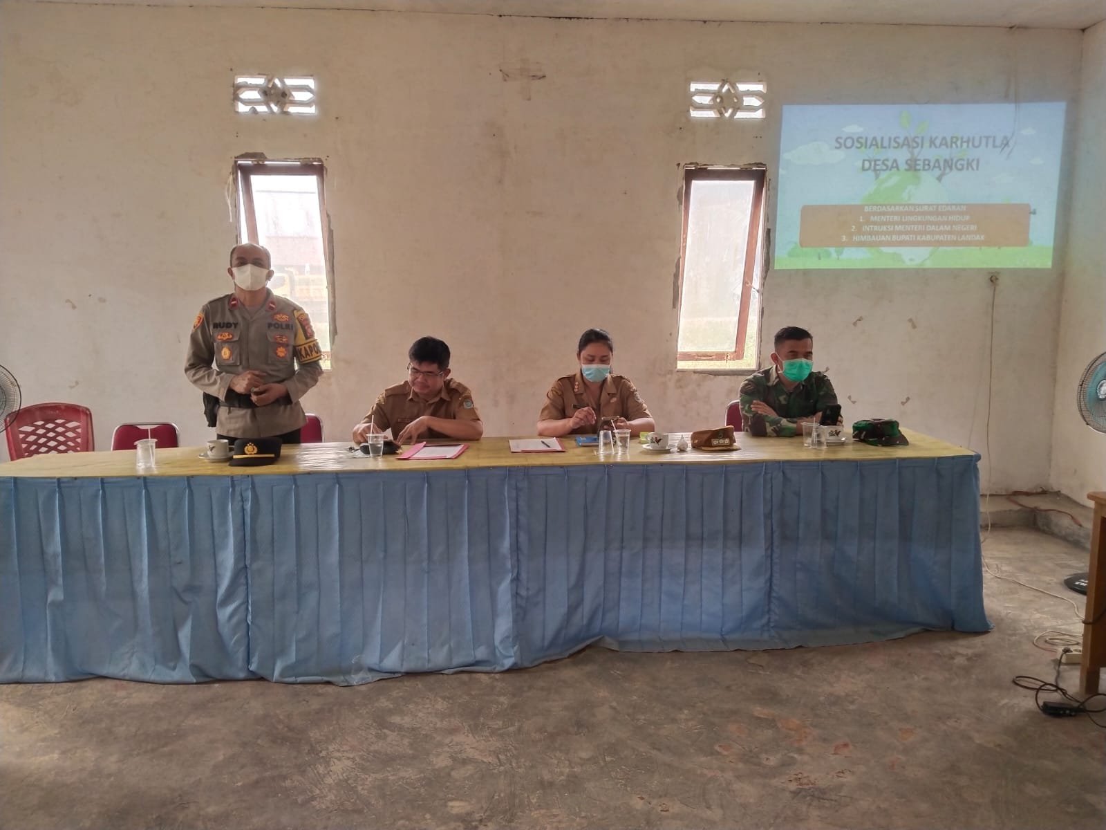 Cegah Karhutla Sejak Dini, Unsur Forkopimcam Sebangki Gencarkan Sosialisasi Aturan dan Kesiapsiagaan