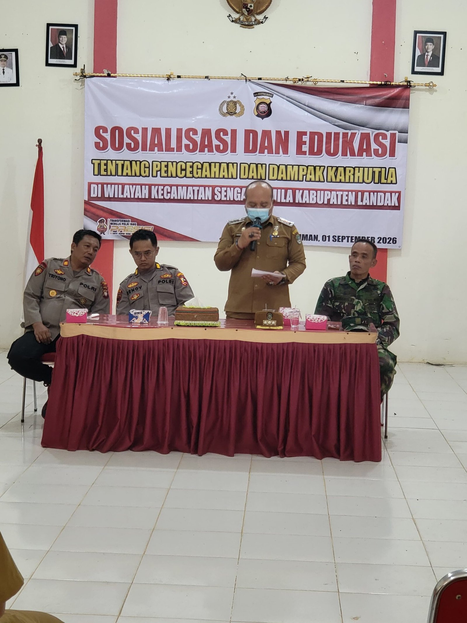 Tim Edukasi Siswa PTIK Sasar Kecamatan Sengah Temila, Sosialisasikan Bahaya dan Dampak Karhutla