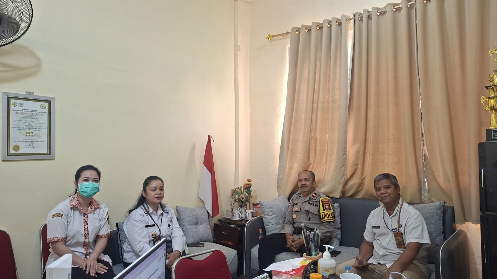 Hadapi Ancaman Karhutla, Polsek Sebangki Bersinergi Siapkan Posko Kesehatan