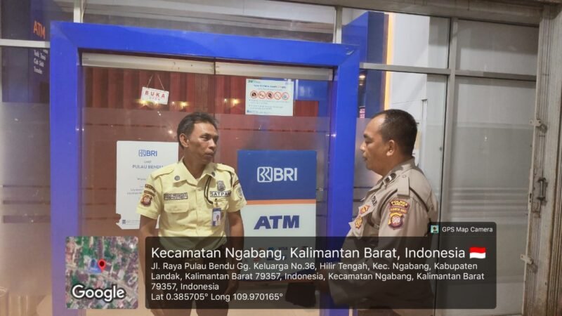 “Waspada! Polisi Ingatkan Satpam Bank BRI Ngabang, Orang Pura-Pura Ambil Uang di ATM Bisa Jadi Modus Kejahatan”