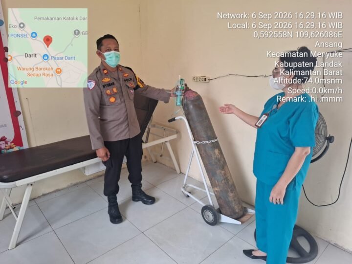Kapolsek Menyuke Lakukan Pengecekan Posko Kesehatan Di Kecamatan Menyuke