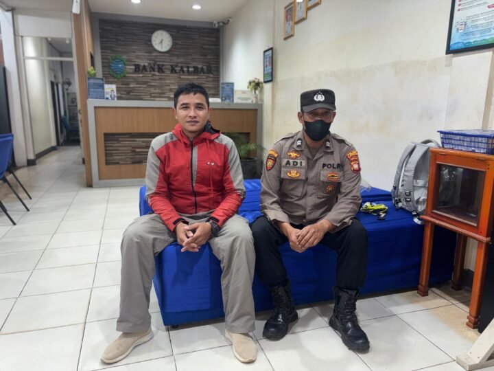 Cegah Kejahatan di Jam Rawan, Polisi Mandor Sambangi Satpam Bank Kalbar