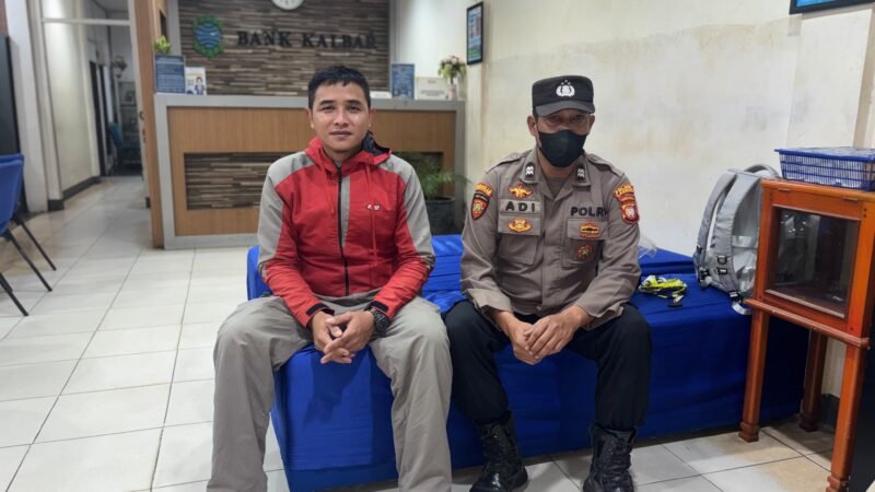 Cegah Kejahatan di Jam Rawan, Polisi Mandor Sambangi Satpam Bank Kalbar