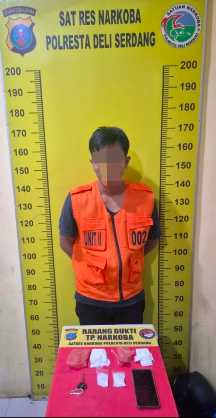 Coba kelabui Petugas dengan simpan Narkoba di balutan tisu, Pria berinisial RPP di tangkap Sat Narkoba Polresta DS