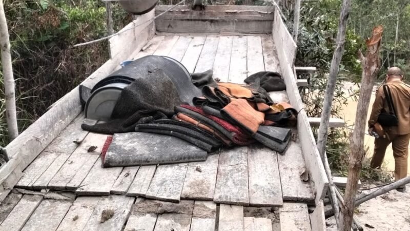 Tak Ada Ruang bagi PETI! Polsek Sengah Temila Bersama Unsur Terkait Bergerak Lakukan Penertiban di Keranji Mancal