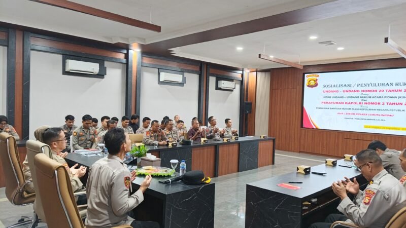 Dibuka Secara Resmi, Polres Lubuk Linggau Menggelar Kegiatan Sosialisasi Sekaligus Penyuluhan Hukum Bagi Jajaran