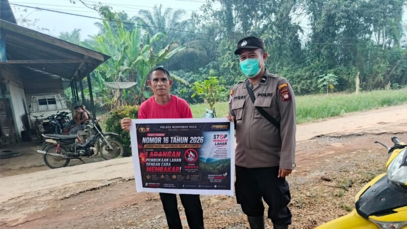 Personel Subsektor Sompak Aktif Sampaikan Pesan Kamtibmas, Ajak Masyarakat Tidak Membakar Hutan dan Lahan