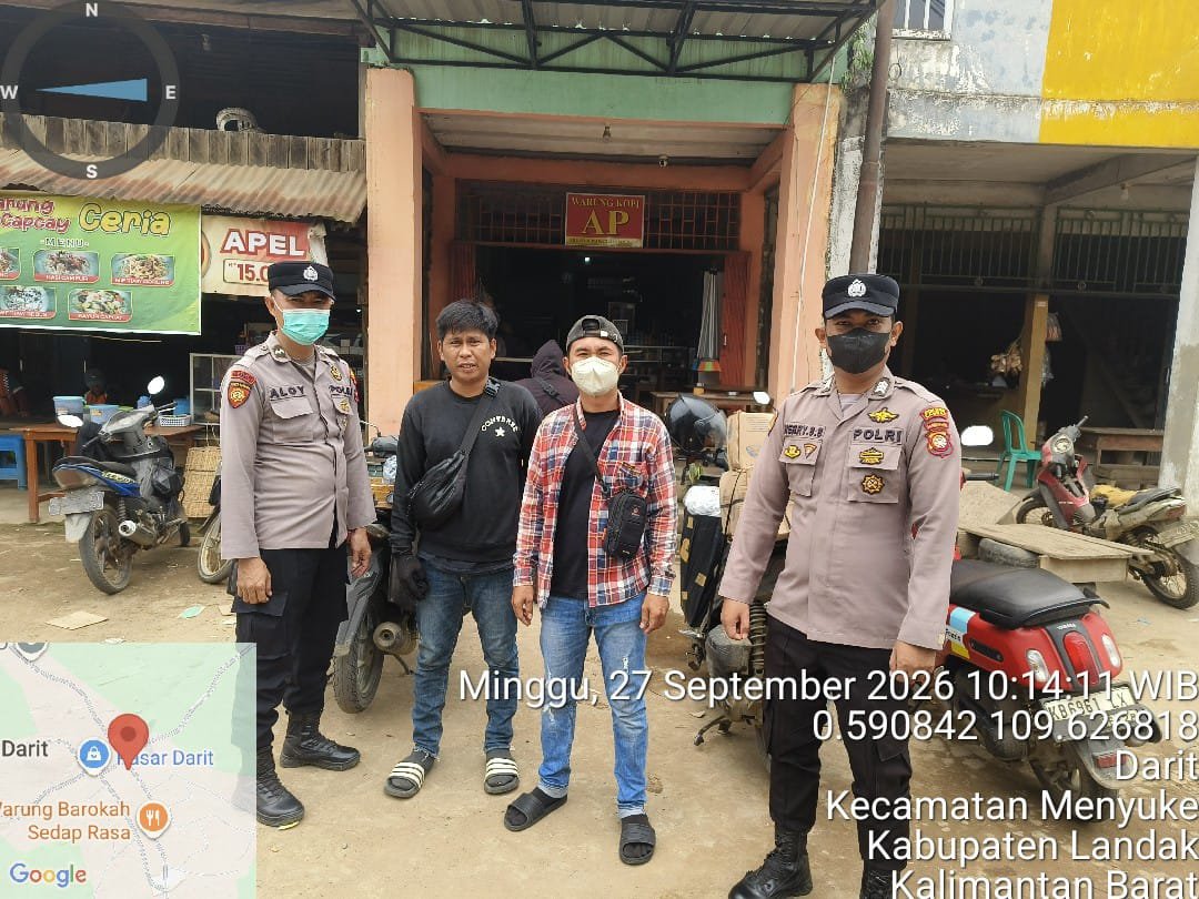 Tingkatkan Kewaspadaan, Pesan Samapta Polsek Menyuke Kepada Warga Saat Patroli Siang