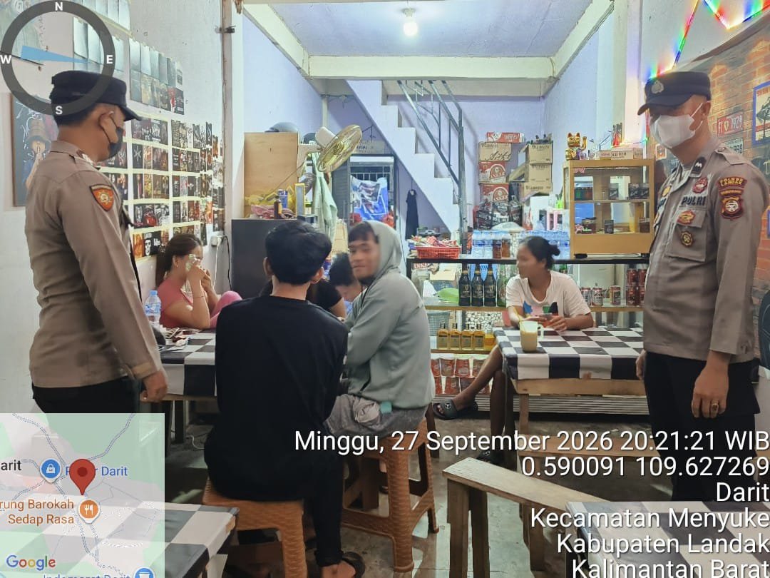 Ciptakan Situasi Aman Samapta Polsek Menyuke Laksanakan Patroli Malam
