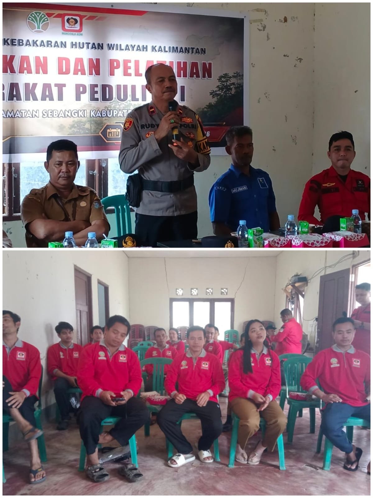 Hadiri Pembentukan MPA Desa Agak, Kapolsek Sebangki Tekankan Pentingnya Pencegahan Karhutla