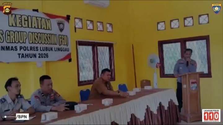 Semangat Itu Lah Yang Menjadi Jiwa, Pelaksanaan Focus Group Discossion (FGD) di Pimpin Langsung Satbinmas Polres Lubuk Linggau