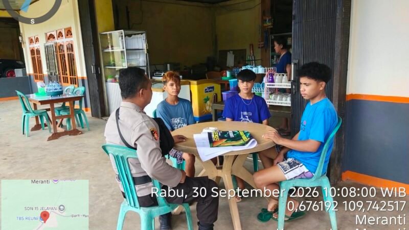 Meski Hujan Mulai Turun, Polsek Meranti Tetap Gencarkan Imbauan Pencegahan Karhutla