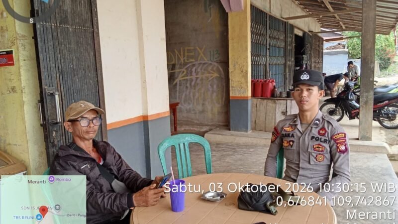 “Patroli Siang Polsek Meranti Sambangi Warga, Polisi Sampaikan Imbauan Cegah Kejahatan”