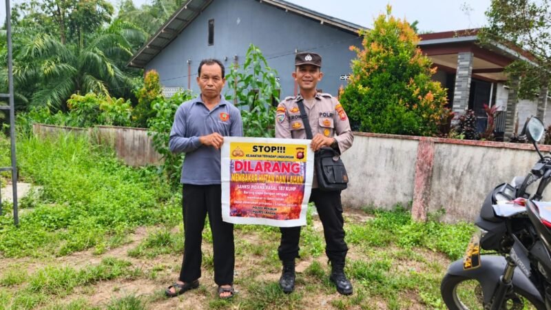 Polsek Menjalin Edukasi Warga Cegah Pembakaran Lahan Sembarangan