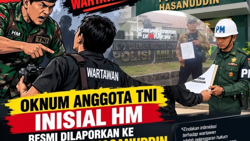 Oknum Anggota TNI Inisial HM Resmi Dilaporkan Ke Pomdam Makassar Dengan Kasus Berupaya Melenyapkan Oknum Wartawan