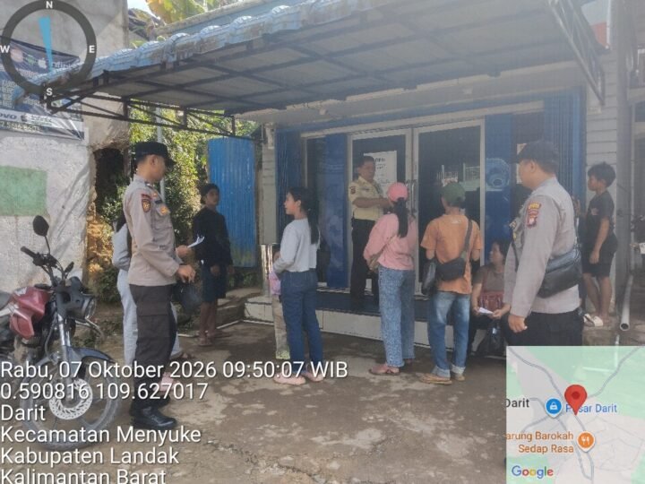 Laksanakan Patroli Siang Samapta Polsek Menyuke  Berikan Imbauan Kamtibmas Kepada Warga