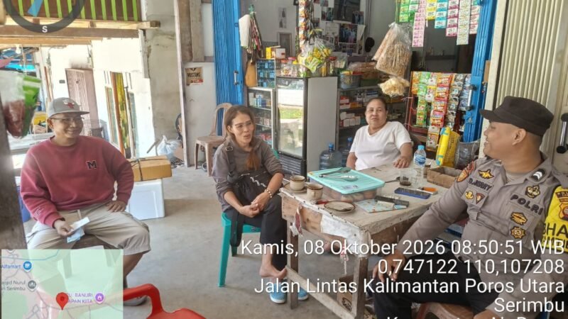 Bhabinkamtibmas Tak Kenal Lelah, Sambangi Warga dan Titipkan Pesan Kamtibmas”