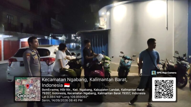 Antisipasi Pencurian dalam Rumah dan Curanmor, Polsek Ngabang Gelar Patroli Malam di Jam Rawan