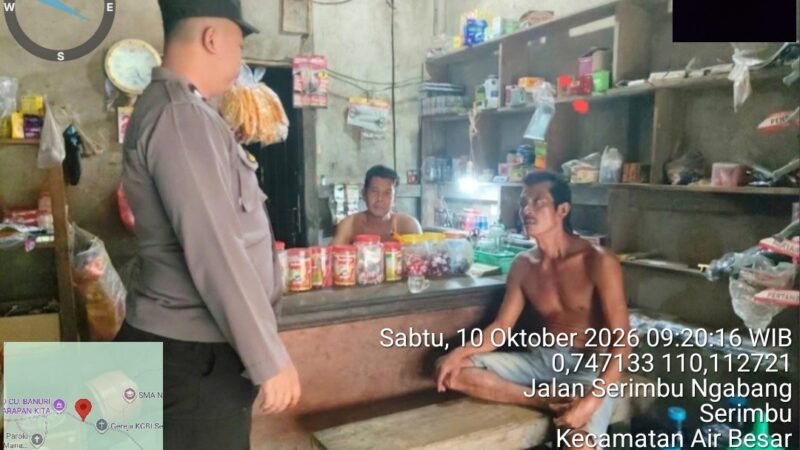 Cuaca Panas Bukan Penghalang, Polsek Air Besar Terus Hadir Jaga Keamanan dan Dekatkan Diri dengan Warg