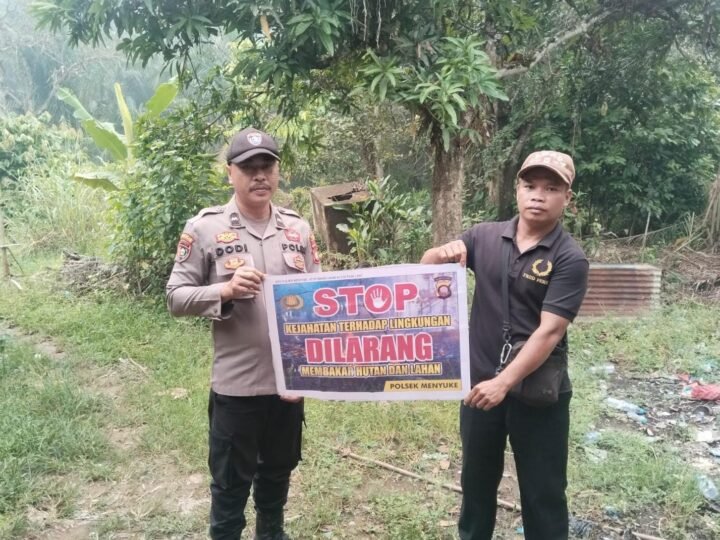 Samapta Polsek Menyuke Imbau Warga Desa Darit Cegah Karhutla